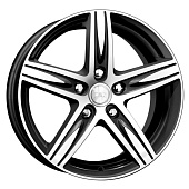 K&K Андорра 6.5x16 5*105 ET39 DIA56.6 Алмаз черный Литой