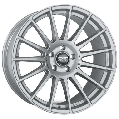 OZ Superturismo LM 8x18 5*112 ET35 DIA75.1 Matt Race Silver Black Lettering Литой