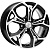 Khomen KHW 1702 7x17 5*108 ET43 DIA65.1 Black-FP Литой