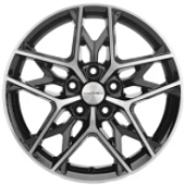 Khomen KHW 1709 7x17 5*108 ET50 DIA63.3 Black-FP Литой