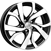 K&K Палермо 6.5x16 5*105 ET39 DIA56.6 Алмаз черный Литой