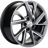 Khomen KHW 1714 7x17 5*108 ET43 DIA65.1 Black-FP Литой