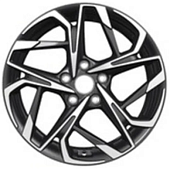 Khomen KHW 1716 7x17 5*114.3 ET45 DIA60.1 Black-FP Литой