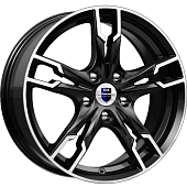 K&K Солар 7x17 4*100 ET41 DIA60.1 Алмаз черный Литой